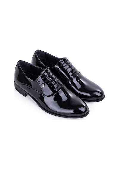 Pierre Cardin 4m 7017 Erkek Parlak Rugan Ayakkabı Siyah Rugan