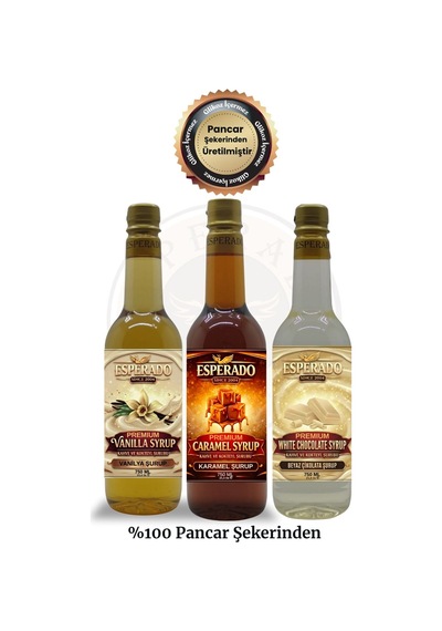Premıum Vanilya - Karamel-beyaz Çikolata Aromalı Kahve Şurubu 750 Ml X 3 Adet Diğer