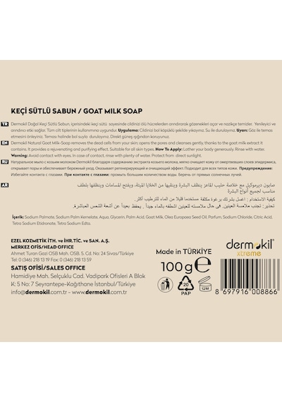 Dermokil Doğal Keçi Sütlü Katı Sabun 100 G X 3 Adet Gül