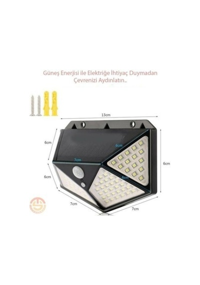 Solar Bahçe Aydınlatma Lambası 100 Led - 9037953555852 Gün Işığı