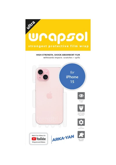 Apple iPhone 15 Uyumlu Arka Ve Yan Koruyucu Poliüretan Film