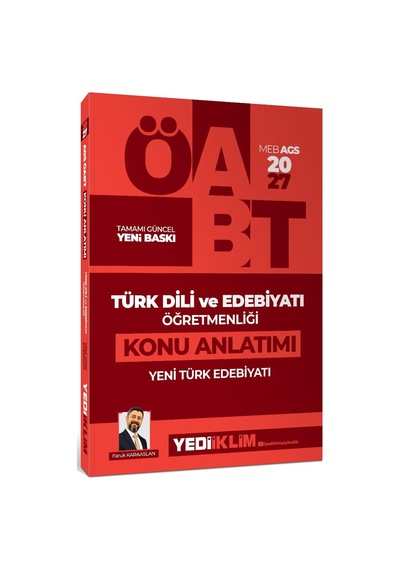 Yediiklim Yayınları 2027 Meb Ags Öabt Türk Dili Ve Edebiyatı Öğretmenliği Yeni Türk Edebiyatı Konu Anlatımı