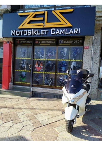 Zeus Motor 2013-2020 Suzuki Burgman Uh 200 Uyumlu Ön Cam Koyu Füme