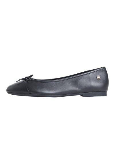 Tommy Hilfiger Kadın Smooth Siyah Deri Ballet-13116 Siyah