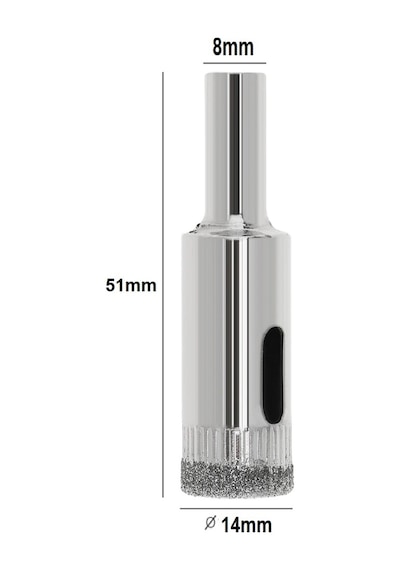 Mermer Granit Fayans Cam delme 14mm Pancı Elmaslı Matkap karot