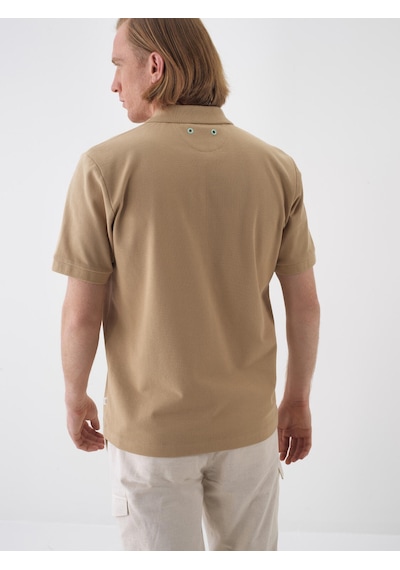 Xint Camel Pamuk Dokulu Regular Fit Tişört 502267