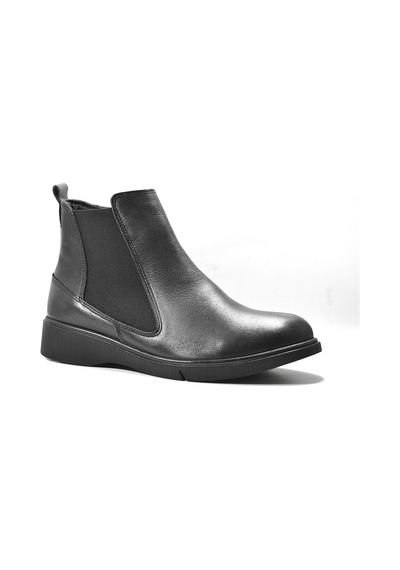 Beety 6043 Hakiki Deri Siyah Casual Kadın Bot Siyah