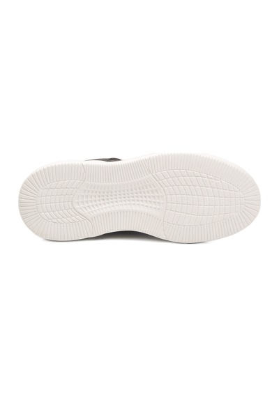 Ayk's Siyah Beyaz Bağcıklı Cilt Hafif Unisex Sneaker Aper 049 G Siyah-beyaz
