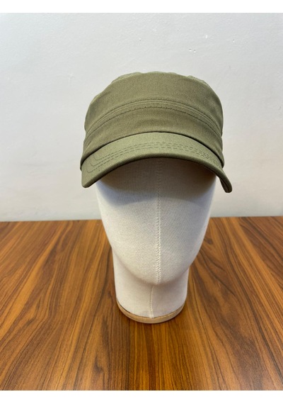 Castro Che Nakışlı Pamuklu Gabardin Kumaş Cap Şapka Haki Yeşil