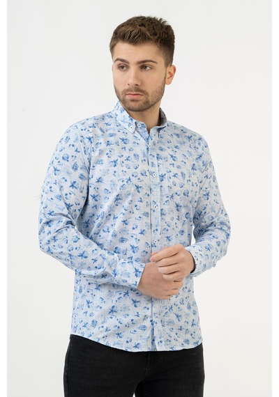 White Stone Cáceres G2314 Regular Fit Pamuklu Likralı Gömlek Desenli 2xl Çok Renkli