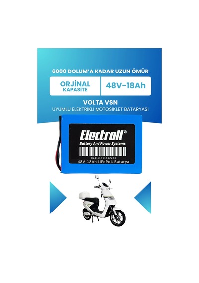 Volta Vsn Batarya Standart Kapasite Lifepo4 48v 18ah Elektrikli Motosiklet Bataryası