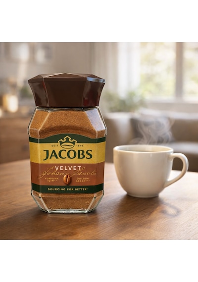 Jacobs Velvet %100 Çözünebilir Kahve 95 G Yumuşak İçim, Dolgun Lezzet Çözünebilir