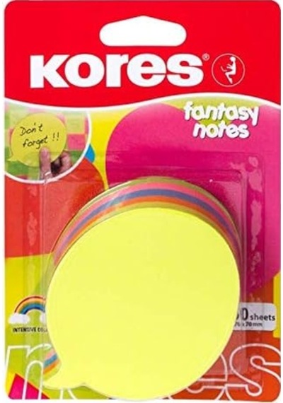 Kores N48707 Yapışkanlı Not Kağıdı Sprehblase, 70 X 70 Mm, 250 Yaprak