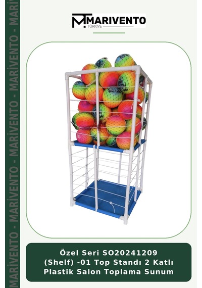 Özel Seri So20241209 Shelf -01 Top Standı 2 Katlı Plastik Salon Toplama Sunum