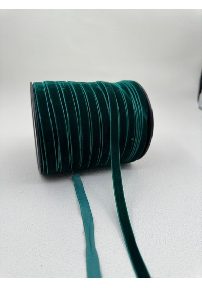 Paşateks- 1 Cm Düz Kadife-5 Metre -ş.yeşil
