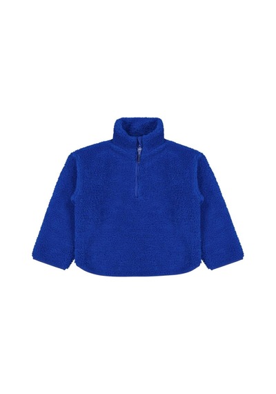 Civil Boys Biyeli Yarım Fermuarlı 10-13 Yaş Sweatshirt Saks Mavisi