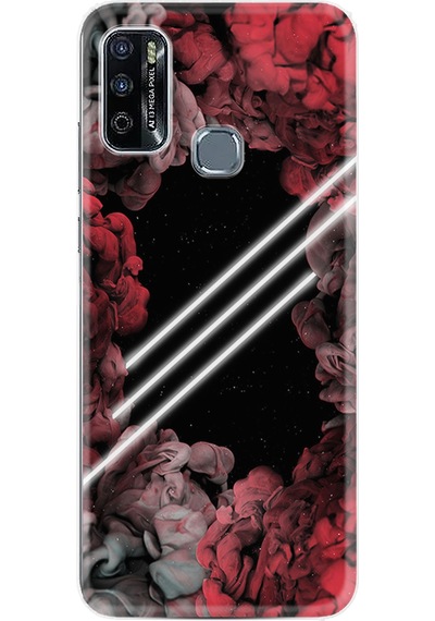 Infinix Hot 10 Play Kılıf Silikon Desen Özel Seri Flowers Line 1732