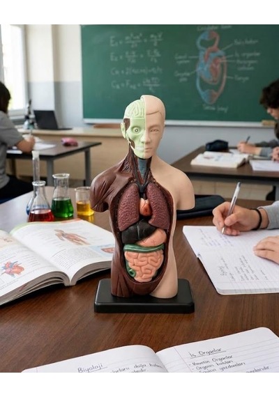 Temel 8 Parçalı İnsan Anatomisi Torso Modeli 24.5 Cm