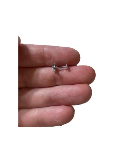 Minimal Kutup Yıldızı Kıkırdak Tragus Helix Pearsıng Küpe 316l Çelik Gümüş
