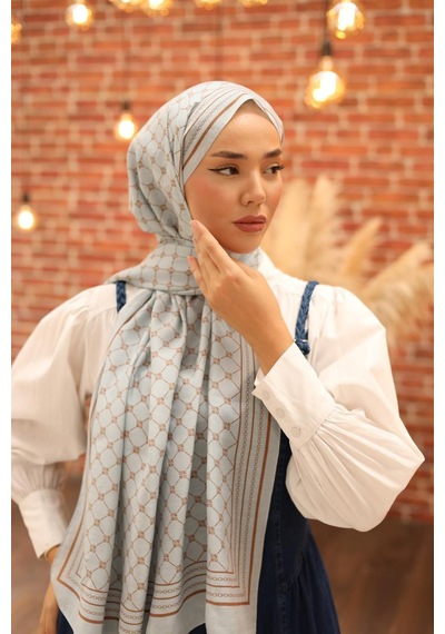Silk Home Olinda Şal - 49005 - 75 X 195 / Mavi, Taba Mavi, Taba