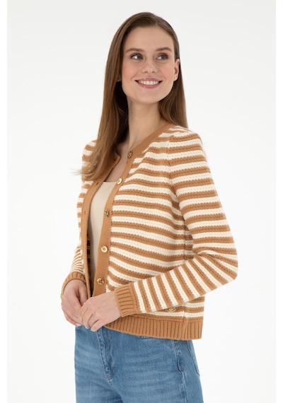 U.s. Polo Assn. Kadın Camel Hırka Triko 50297119-vr015 Camel