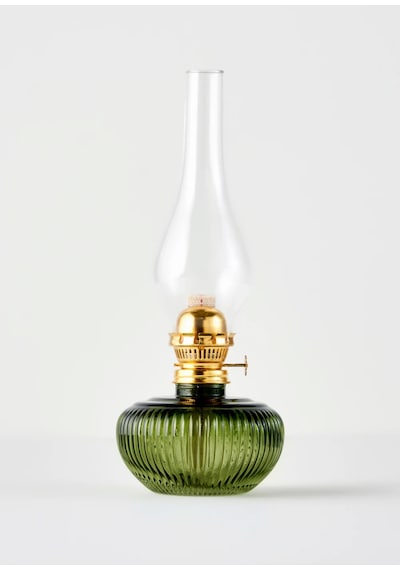 Bella Maison Vintage Cam Gaz Lambası Yeşil 13x33 Cm Yeşil