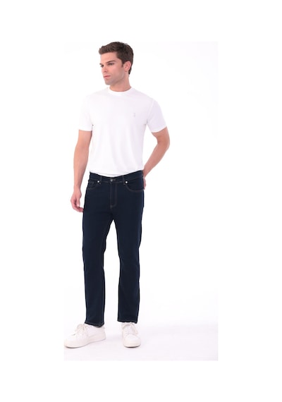 Blayn Jeans Erkek Tint Efekt Diz İzi Yapmayan Pamuklu Esnek Denim Jean Kot Pantolon Regular Kalıp Koyu Zift