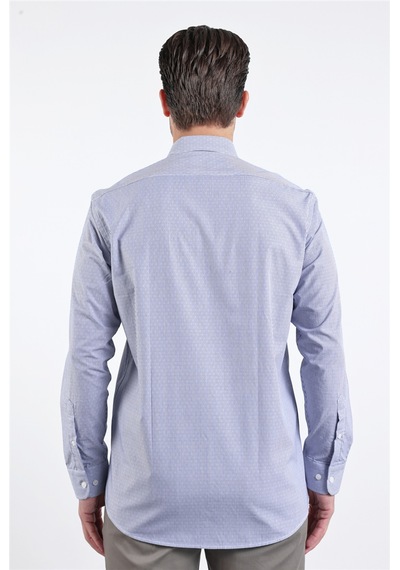İmza Beyaz - Lacivert Düğmeli Yaka Uzun Kol Cepli Comfort Fit Pamuk Gömlek 1004260170 M İmza Beyaz - Lacivert Düğmeli Yaka Uzun Kol Cepli Comfort Fit Pamuk Gömlek 1004260170 M