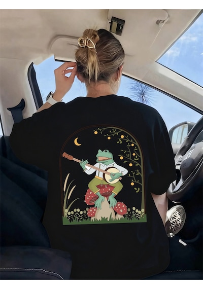 Noıssey Urban Pop Graphic Kadın Tişört Koleksiyonukod 5595 Siyah