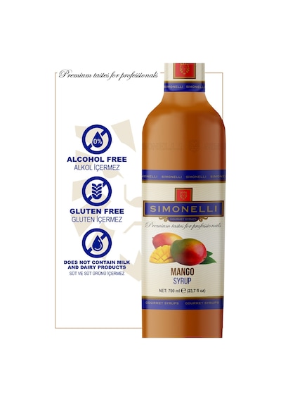 Simoenlli Kahve Şurubu Mango Aromalı 700 ML + Pompa Simonelli
