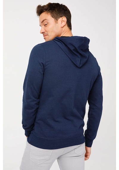 Igs İgs Erkek Lacivert Modernfıt / Ekstra Dar Kalıp Kapşonlu Fermuarsız Sweatshirt Lacivert