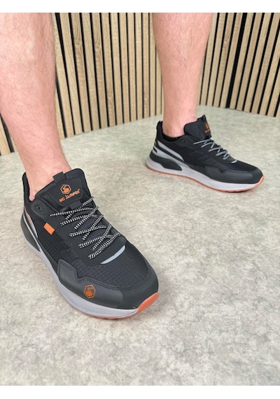 Günlük Erkek Sneaker Bağcıklı Kalın Tabanlı Rahat Hafif Spor Ayakkabı 2019 Füme- Orange- Siyah Günlük Erkek Sneaker Bağcıklı Kalın Tabanlı Rahat Hafif Spor Ayakkabı 2019 Füme- Orange- Siyah