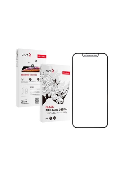 Apple iPhone 16 Pro Max İle Uyumlu Rika Premium Temperli Cam Ekran Koruyucu Siyah