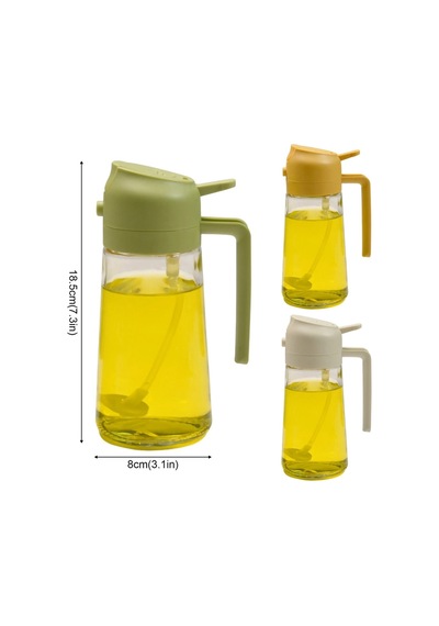 2 İn 1 Yağdanlık Yağ Püskürtme Şişesi Airfryer Zeytinyağı Şişesi Mutfak Pişirme Yağ Şişesi Bej Diğer