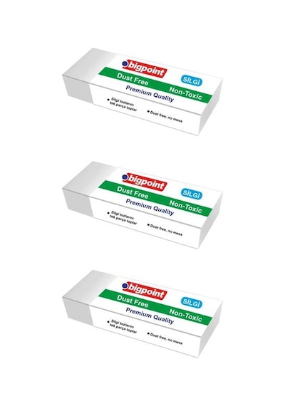 Bigpoint Dust Free Silgi Beyaz Küçük Boy 3 Lü
