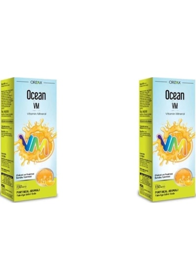 Orzax Vm Vitamin Mineral 150Ml Portakallı Şurup 2'Li Paket