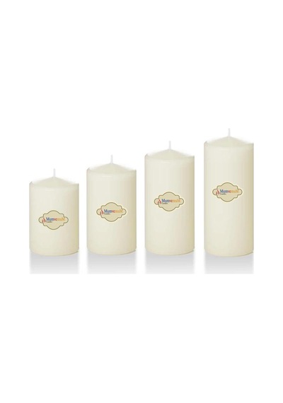 4 Lü Set Mum Krem Çap :5 cm