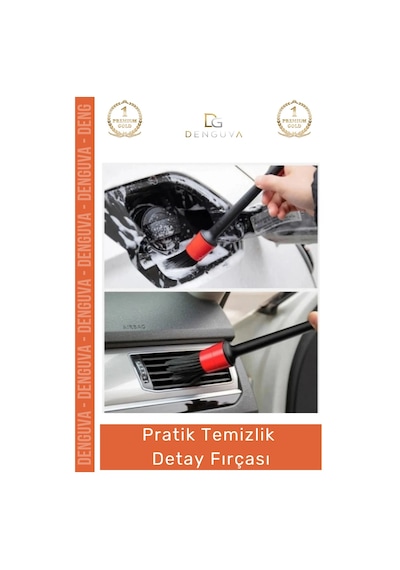 Detayfırçası Profesyonel Motor Jant İç Dış Bakım Klima Havalandırma Temizlik Detay Fırçası Seti 5+1