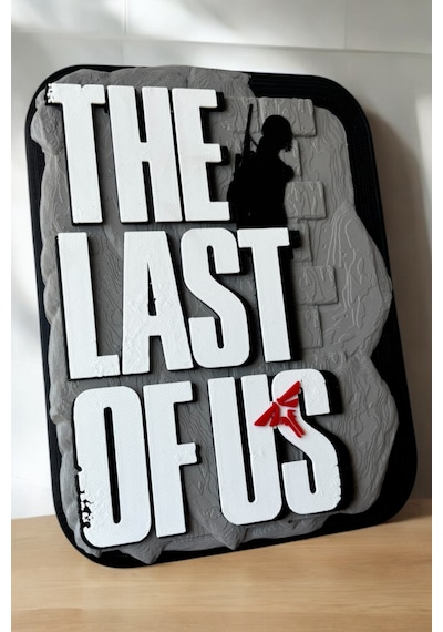 The Last Of Us 3d Duvar Dekoru 17.5 Cm Yüksekliginde Logo Figür Premium Koleksiyon Parça 17.5 Cm