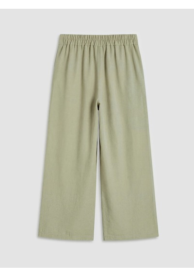 Lcw Modest Haki Beli Lastikli Geniş Paça Kadın Pantolon