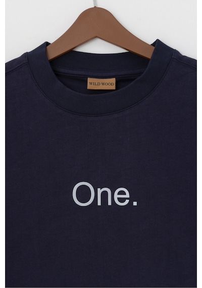 Wild Wood Garment Wild Wood "the One" Baskılı Premium Oversize T-shirt Lacivert