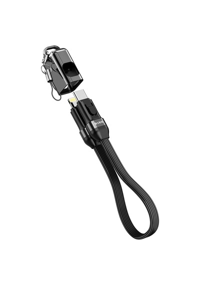 S-link Armor Cl-020 30w 20 Cm Type-c To Lightning Pd Örgülü Metal Başlıklı Siyah Hızlı Şarj Kablosu 1