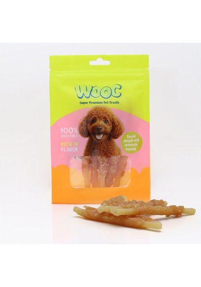 Wooc Tavuk Sargılı Süt Aromalı Köpek Ödülü 75 Gr