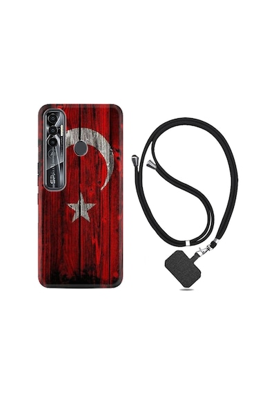 Tecno Spark 7 Pro Kılıf Boyun Askılı Şanlı Türk Bayrağı 2 1317