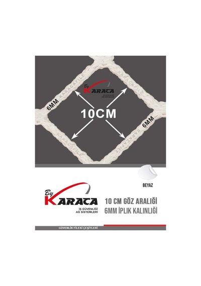 Havuz Çevresi Güvenlik Filesi 6mm Ip Kalınlığı 10x10 Gözenekli / 4x7m