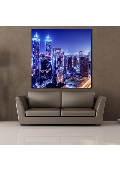 Dünyanın Ünlü Şehirleri Manzarası Kanvas Tablo 100x100cm