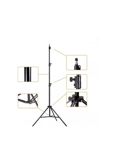 Ayrex Coverzone Tripod Kamera Işık Ayağı Döküm Demir 940gr Fotoğraf Makinesi Kamera 70 Cm-210 Cm Açılabilir Kat Diğer