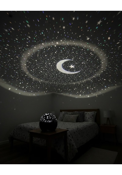 Fişli Yıldız Projektör Gece Lambası Müzikli Renkli