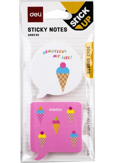 Deli Sticky Notes Yapışkanlı Not Kağıdı 30x2 A55302
