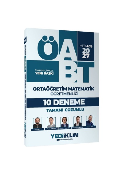Yediiklim 2027 Öabt Meb-ags Lise Ortaöğretim Matematik Öğretmenliği 10 Deneme Çözümlü - Hakan Efe